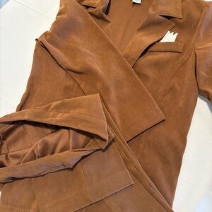 Brown Blazer and Pants Set